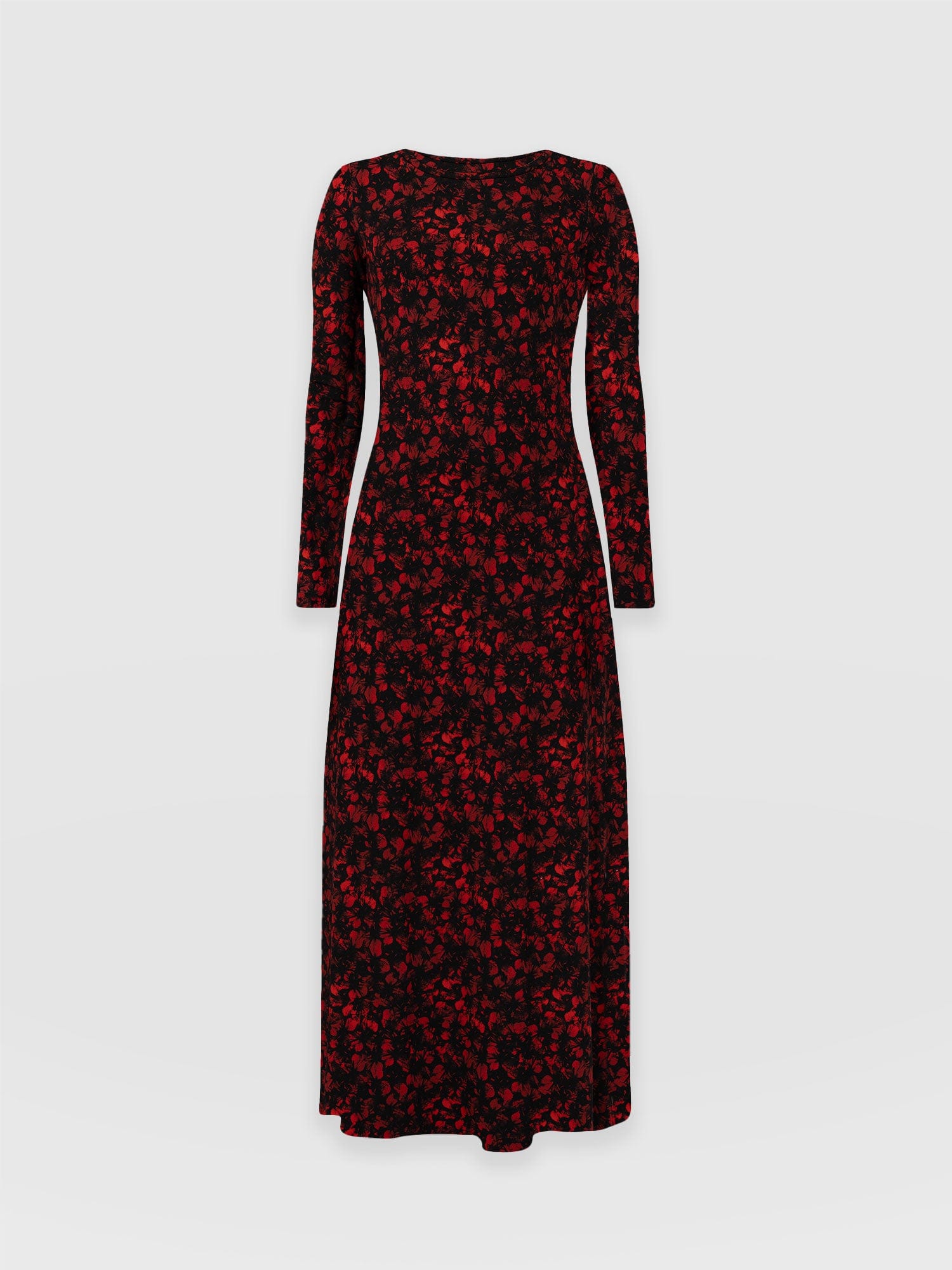 Runway Viscose Maxi Dress - Red Amaryllis